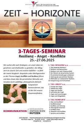 Zeit - Horizonte<br />
Resilienz – Angst – Konflikte