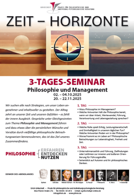 Zeit - Horizonte<br />
Philosophie und Management